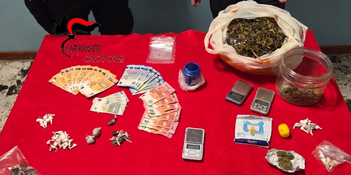 Blitz antidroga a Roccabernarda, un arresto e sequestro di stupefacenti